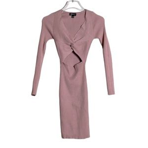Mauve pink long sleeve dress